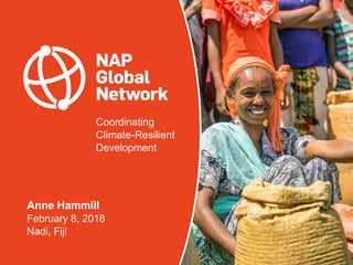Coordinating
Climate-Resilient
Development
Anne Hammill
February 8, 2018
Nadi, Fiji
 