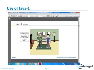 Page 14Classification: Restricted
Use of Java-1
 