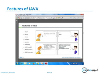 Page 28Classification: Restricted
Features of JAVA
 