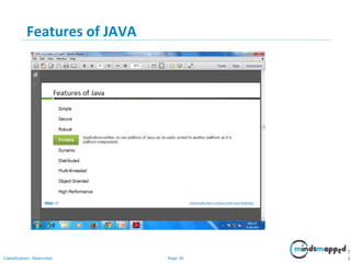 Page 34Classification: Restricted
Features of JAVA
3
4
 