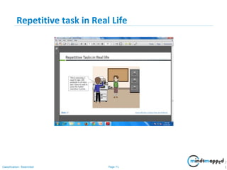 Page 71Classification: Restricted
Repetitive task in Real Life
7
1
 