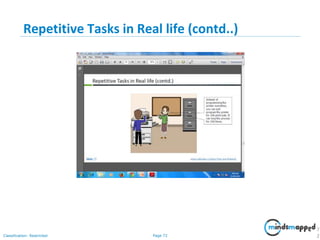 Page 72Classification: Restricted
Repetitive Tasks in Real life (contd..)
7
2
 