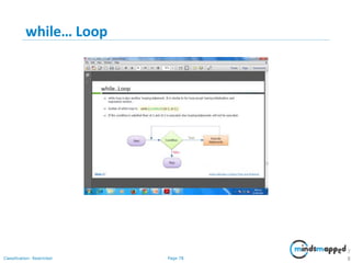 Page 78Classification: Restricted
while… Loop
7
8
 