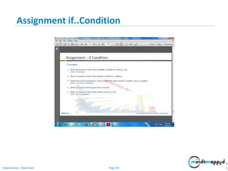 Page 83Classification: Restricted
Assignment if..Condition
8
3
 