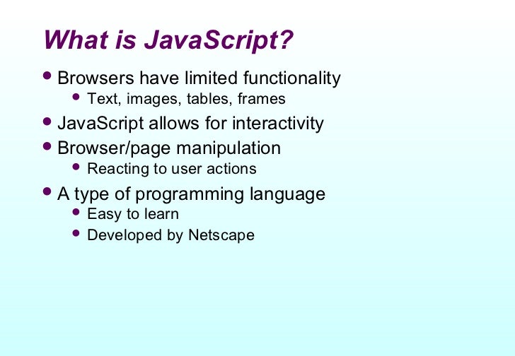 JAVA SCRIPT