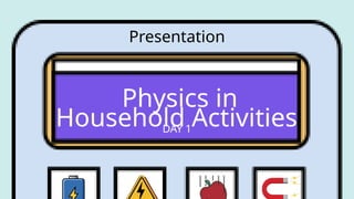 Physics in
Household Activities
Presentation
DAY 1
 