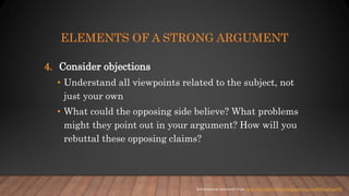 Developing A Strong Argument | PPT