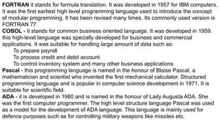 Fortran Computer Machine Comprehensive Overview of Programming Languages: High-Level and Low ...
