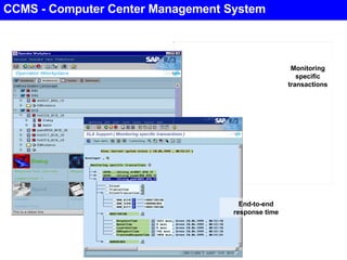 CCMS - Computer Center Management System Monitoring specific transactions End-to-end response time 