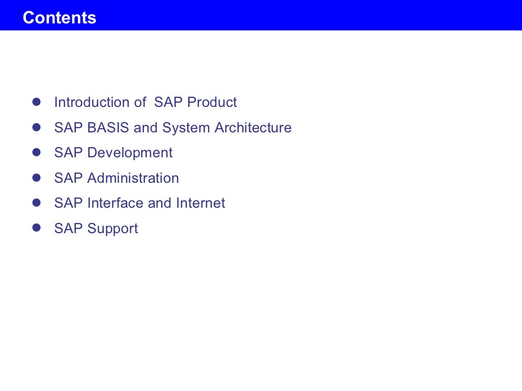 SAP Basics Sap basics