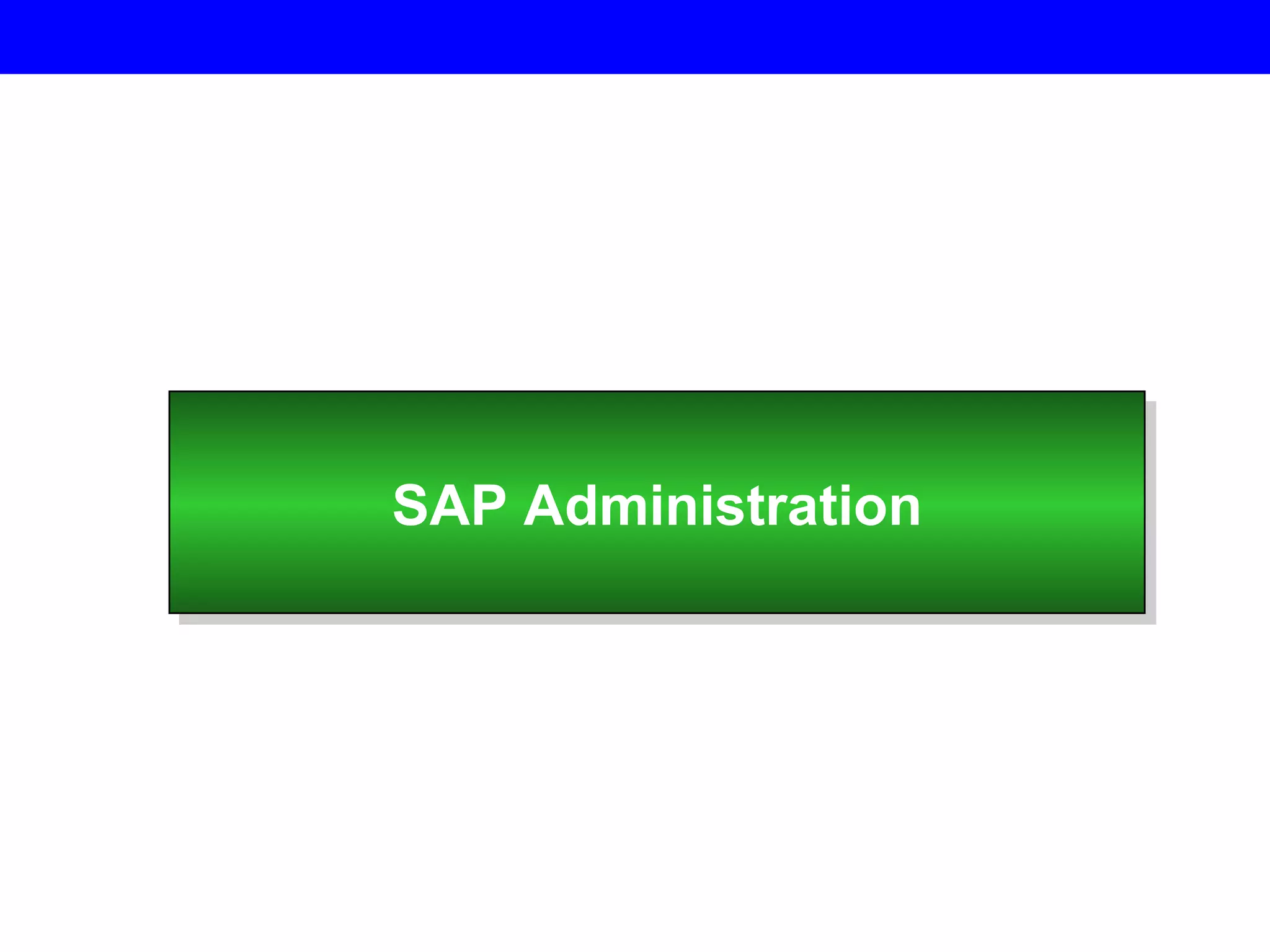 SAP Administration 