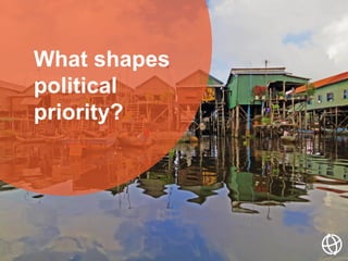 What shapes
political
priority?
 