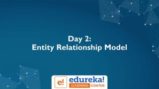 Day 2:
Entity Relationship Model
 
