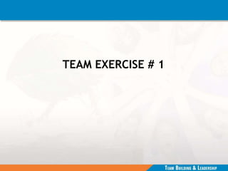 TEAM EXERCISE # 1
 