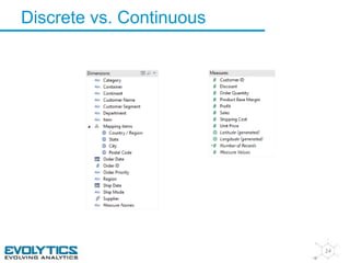 Discrete vs. Continuous 
24 
 