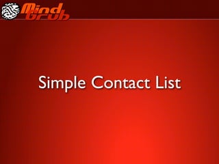 Simple Contact List
 