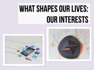 What Shapes Our Lives:
Our Interests

 