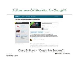 @drkellypage!/drkellypage!
2. Consumer Collaboration for Change7-8
Clary Shirkey - “Cognitive Surplus”
@drkellypage
 