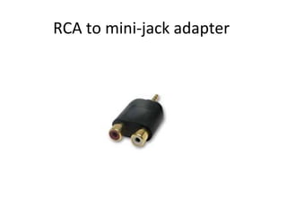 RCA to mini-jack adapter
 