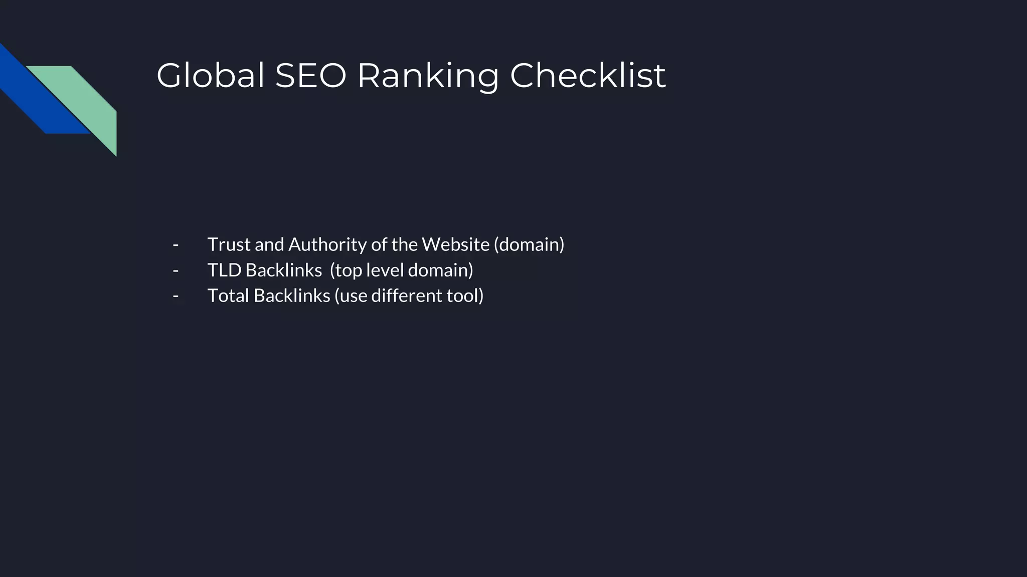 Global and Local SEO | PPTX