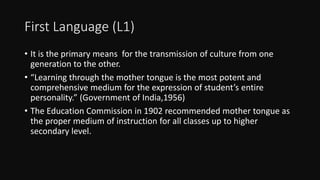 Teaching English as a Second Language in India: Focus on Objectives ...