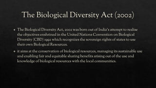 Government legislation in India to protect natural habitat | PPTX