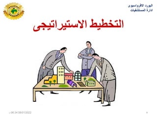 ‫االستيشاتيجي‬ ‫انتخطيط‬
‫االفرواسٌوى‬ ‫البورد‬
‫المستشفٌات‬ ‫ادارة‬
08/01/2022
06:34
‫م‬ 4
 