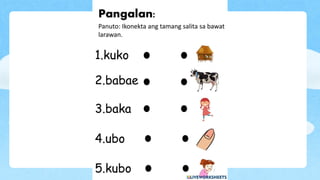 Comprehensive Summer Class Review: Filipino Vocabulary and Reading ...