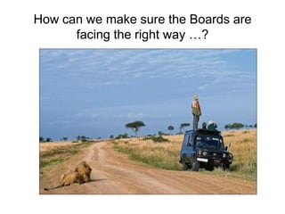 How can we make sure the Boards are
      facing the right way …?
 