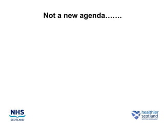Not a new agenda…….
 