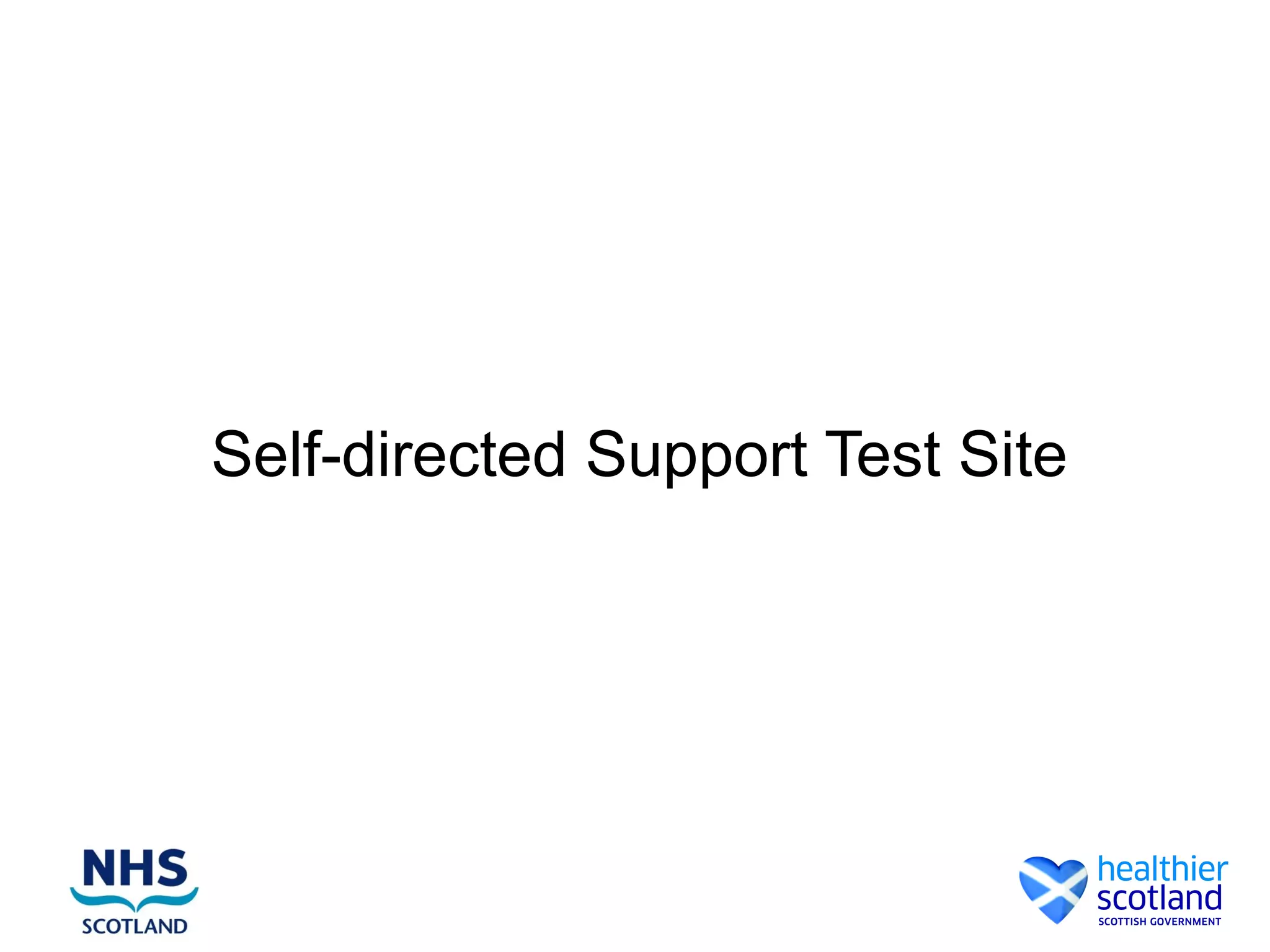 Self-directed Support Test Site
 