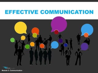 Module 3: Communication
EFFECTIVE COMMUNICATION
 