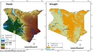 Floods Drought
Source: GoK/UNDP/Kenyatta University, 2012
 