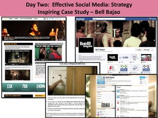 Day Two: Effective Social Media: Strategy
    Inspiring Case Study – Bell Bajao
 