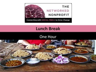 Lunch Break
 One Hour
 