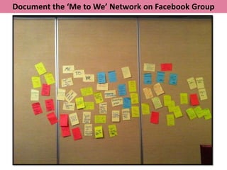 Document the ‘Me to We’ Network on Facebook Group
 