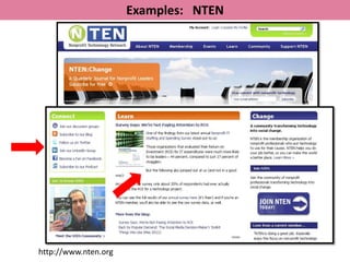Examples: NTEN




http://www.nten.org
 