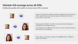 Maintain full coverage across all shifts
Collaborate quickly with workers to ensure every shift is covered
Marne agrees, a...