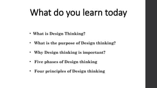 Introduction to Design Thinking- By Payal | PPTX