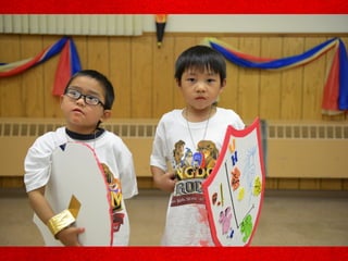 Kids doing motions for “stand
strong”
 