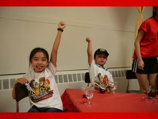 More kids cheering
 