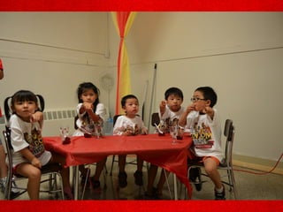Kids pointing at camera
 