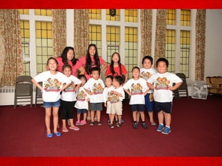 Kids doing motions for “stand
strong!”
 