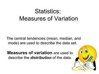 Day 2 - Measures of Variation POWERPOINT | PPT
