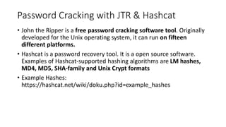 Hashcat Format Network Penetration Testing | PPTX