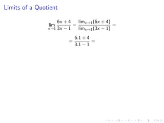 Day 2: Basic Properties of Limits | PDF