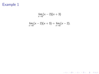 Day 2: Basic Properties of Limits | PDF