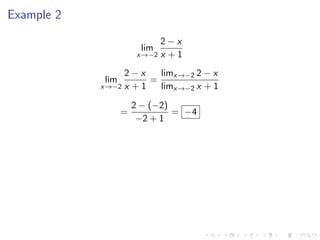 Day 2: Basic Properties of Limits | PDF
