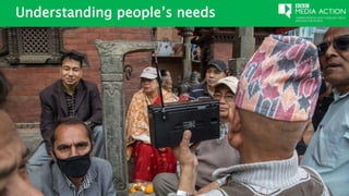 Understanding people’s needs
 