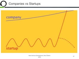 Companies vs Startups
New Venture Development, Bora Özkent
2014
12
 
